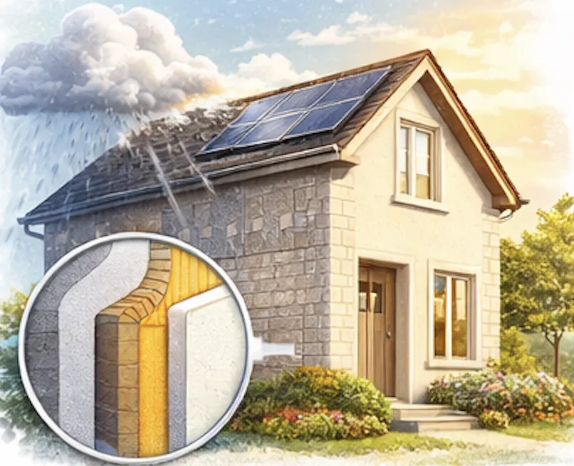 Protects walls from weather